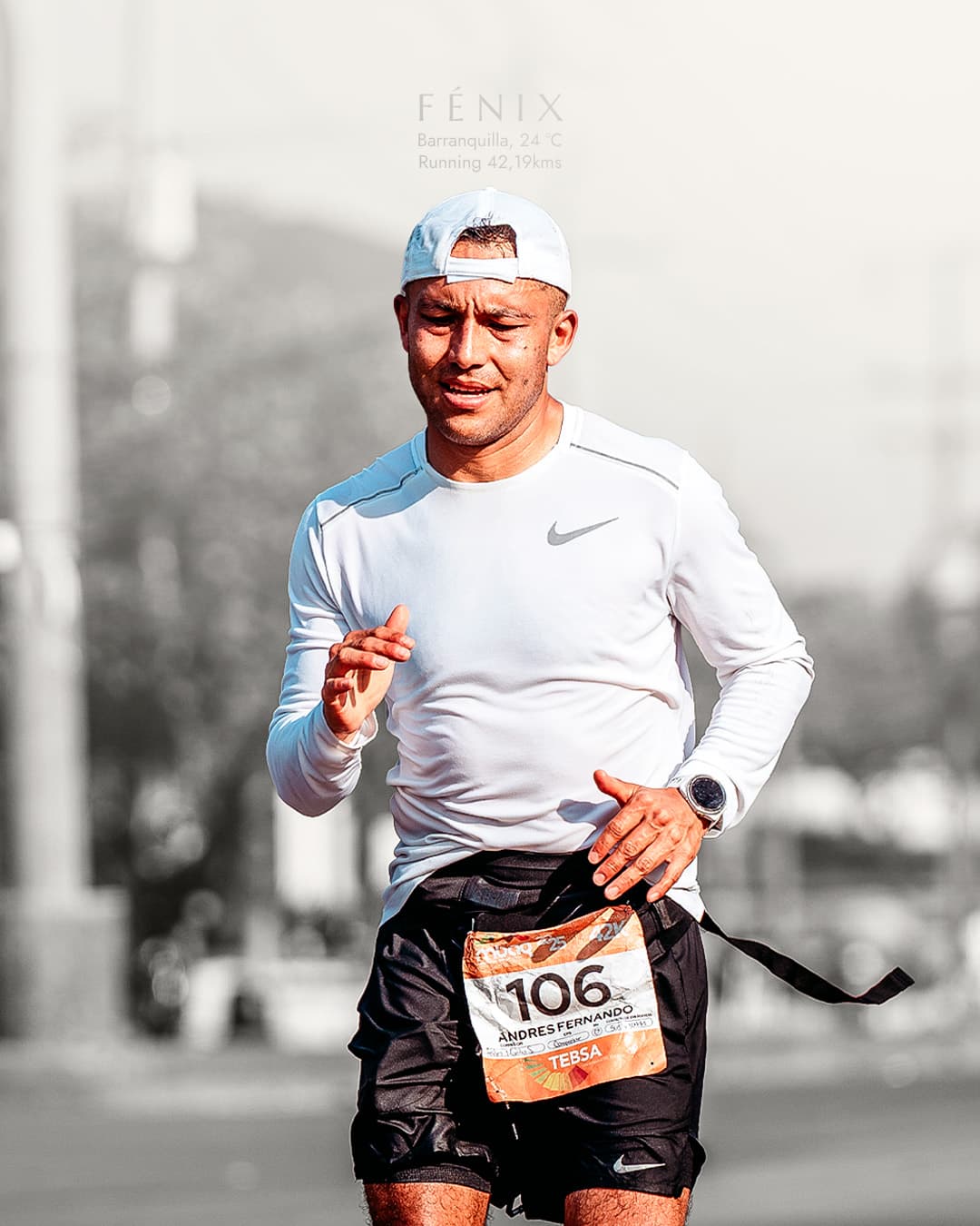 Andy Morales corriendo una carrera de fondo